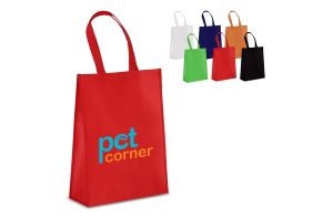 R-PET Draagtas gelamineerd non-woven 30 x 12 x 40cm 105g/m²