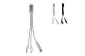 2-in-1 Oplaadkabel USB-A/C naar USB-C & Lightning Aluminium