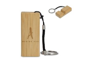 Bamboe telefoonhouder sleutelhanger