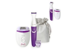 BRP505|Philips Satinelle compacte epilator en snoerloze bikinilijntrimmer