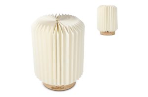 Coollux vouwbare papieren LED lamp Aurora op houten voet, 22cm