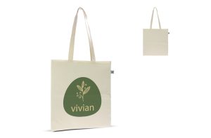 Fairtrade katoenen tas ecru lang 140g/m² 38x42cm