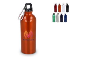 Gerecycled RVS Enkelwandige fles met Karabijnhaak 500ml