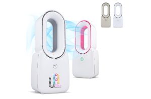 inSide Out Bladeless Soft Wind Fan Brislux met LED-verlichting