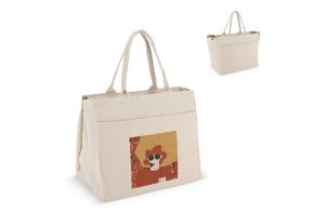 Katoen Tote met rits OEKO-TEX® 39 x 24 x 34cm 320g/m²