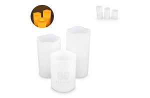 Koselys 3-delige set LED-waxkaarsen (op batterijen)