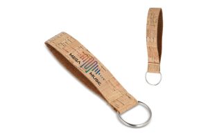 Kurken polsband met sleutelhanger