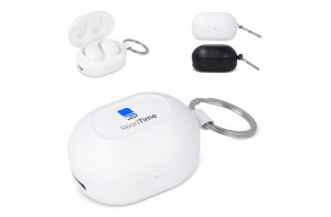 Mini Draadloze Oordopjes Sleutelhanger formaat