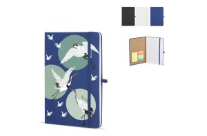 Notitieboek Olmo hardcover PU A5 met sticky notes