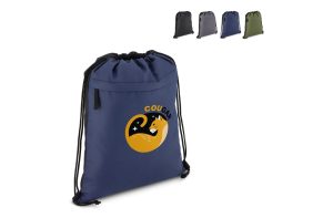 PU gecoorde 600D gerecycled PET trekkoordtas 33 x 42 cm