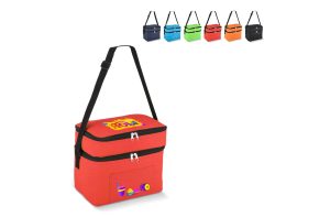 R-PET 600D koeltas met dubbele compartimenten, 30 x 20 x 24 cm, 12L