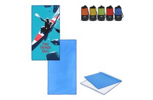 R-PET sneldrogende sport handdoek 40x80cm met etui (200g/m²) sublimatie