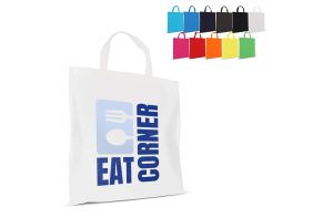 Schoudertas OEKO-TEX® gekleurd kort 140g/m² 38x42 cm