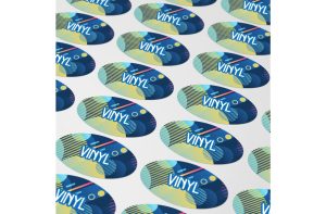 Vinyl Sticker Ovaal 20x10mm