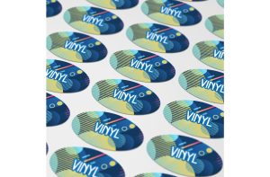 Vinyl Sticker Ovaal 30x15mm