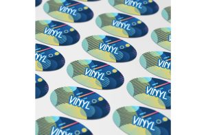 Vinyl Sticker Ovaal 50x25mm