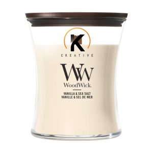 WoodWick Vanilla & Sea Salt Medium Candle geurkaars